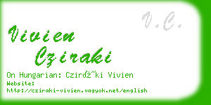 vivien cziraki business card